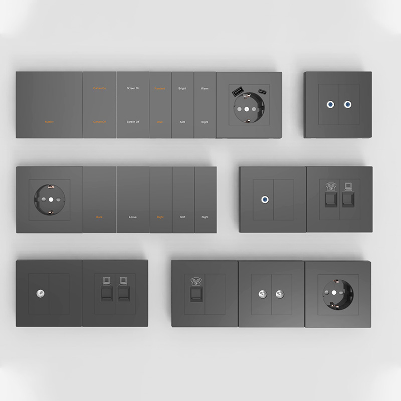  Interrupteur intelligent knx et prise schuko 