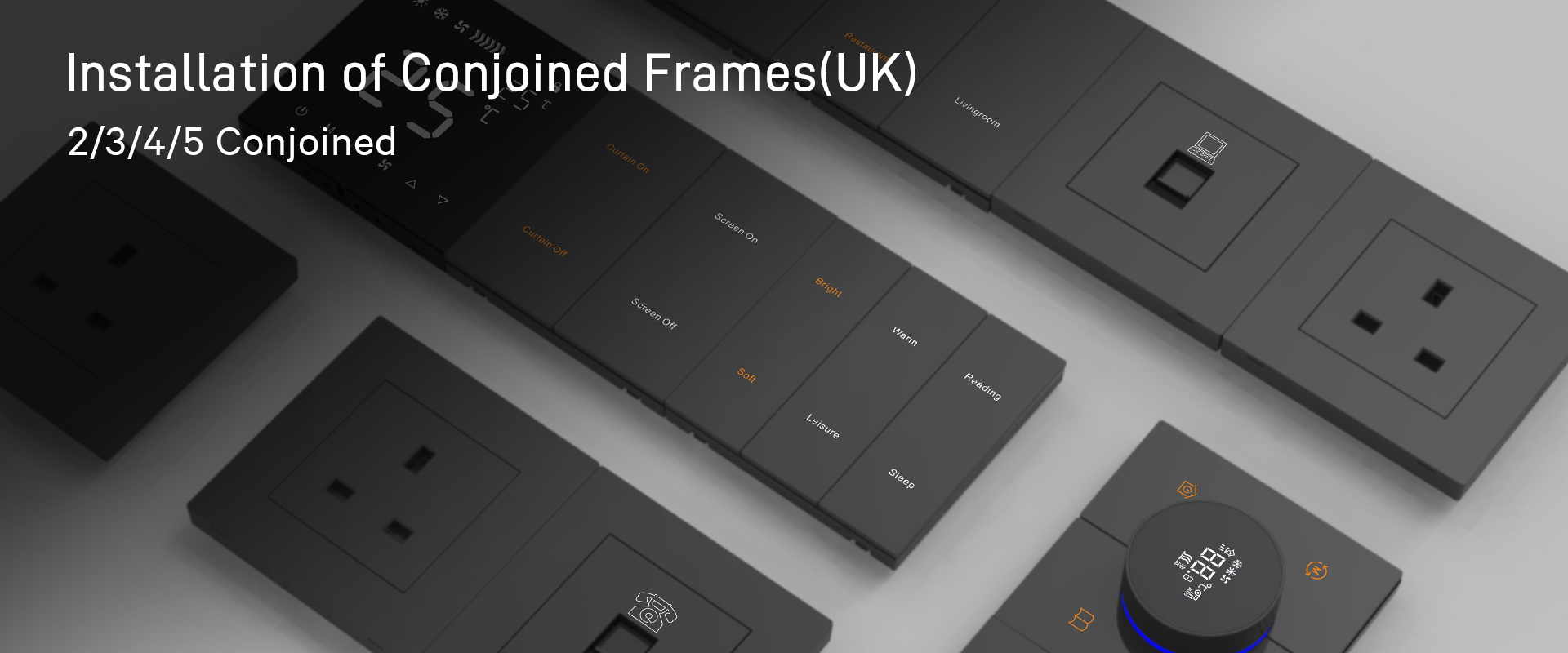 knx conjoined switch for UK standard